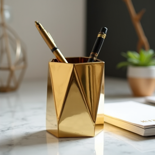 GlamourGold Geometric Pen Holder GlamourGold Geometric Pen Holder