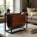 Glamour Haven Leather & Iron Magazine Holder Glamour Haven Leather & Iron Magazine Holder