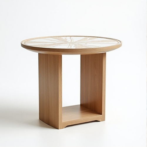 Coastal Elegance Seashell Inlay Table Coastal Elegance Seashell Inlay Table