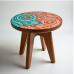 Glamour Grove Hand-Painted Mango Wood Accent Table Glamour Grove Hand-Painted Mango Wood Accent Table