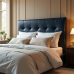 Hollywood Luxe Button-Tufted Leather Headboard Hollywood Luxe Button-Tufted Leather Headboard