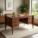 Hollywood Haven Walnut Executive Desk Hollywood Haven Walnut Executive Desk