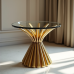 Hollywood Glam Sunburst Glass Top End Table Hollywood Glam Sunburst Glass Top End Table