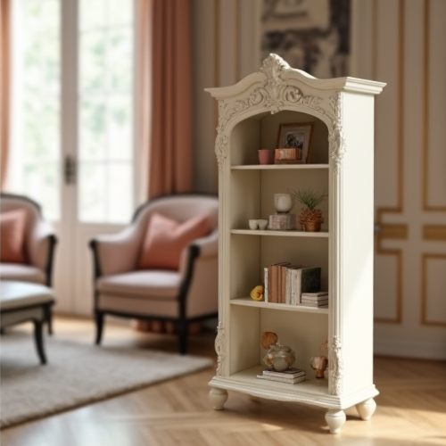 Chateau Elegance Cream Painted Bookshelf Chateau Elegance Cream Painted Bookshelf