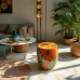 Glamour Grove Hand-Painted Ceramic Stool Glamour Grove Hand-Painted Ceramic Stool