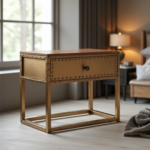 Glamour Rivet Nightstand Glamour Rivet Nightstand