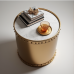 Glamourous Riveted Metal Drum Table Glamourous Riveted Metal Drum Table