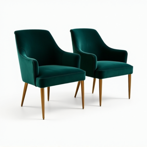 Hollywood Glam Velvet Dining Chair Duo Hollywood Glam Velvet Dining Chair Duo