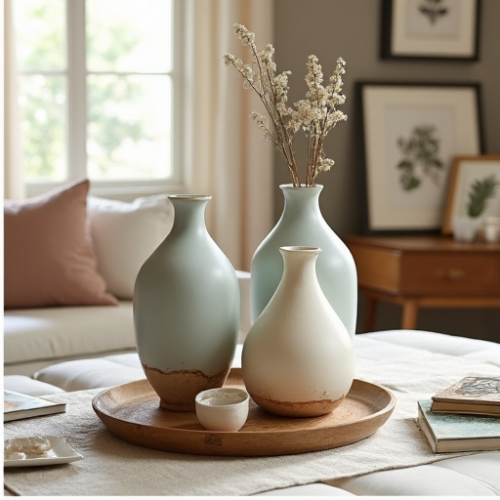 Hollywood Glam Shabby Chic Vase Trio Hollywood Glam Shabby Chic Vase Trio