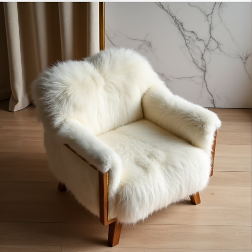 Glamour Haven Sheepskin Accent Chair Glamour Haven Sheepskin Accent Chair