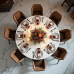 Hollywood Luxe Glass Top Pedestal Dining Table Hollywood Luxe Glass Top Pedestal Dining Table