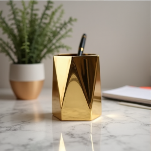 GlamourGold Geometric Pen Holder GlamourGold Geometric Pen Holder