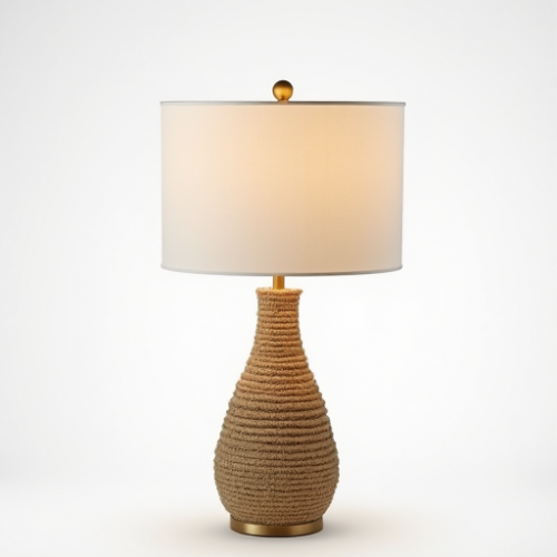 Hollywood Coastal Chic Jute Rope Lamp Hollywood Coastal Chic Jute Rope Lamp