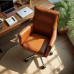 Hollywood Glamour Vintage Leather Rolling Desk Chair Hollywood Glamour Vintage Leather Rolling Desk Chair