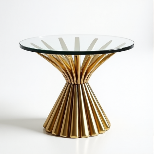 Hollywood Glam Sunburst Glass Top End Table Hollywood Glam Sunburst Glass Top End Table